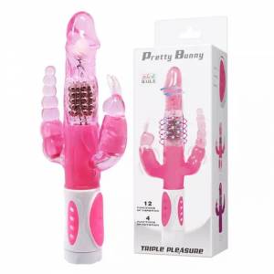 Dương vật rung ngoáy 2 nhánh Pretty Bunny (DV11A)