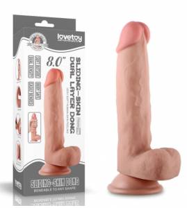 Dương vật Lovetoy siêu mềm tuột da uốn cong được (DV68C)