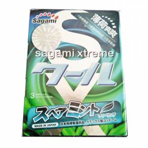 Bao cao su cao cấp Nhật bản Sagami Spearmint hương bạc hà dịu mát (SGM05)