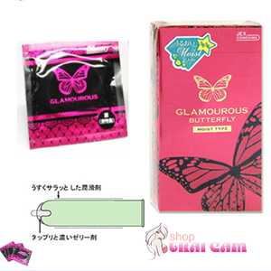 Bao cao su Glamcurous Butterfly moist500 (Jex08)