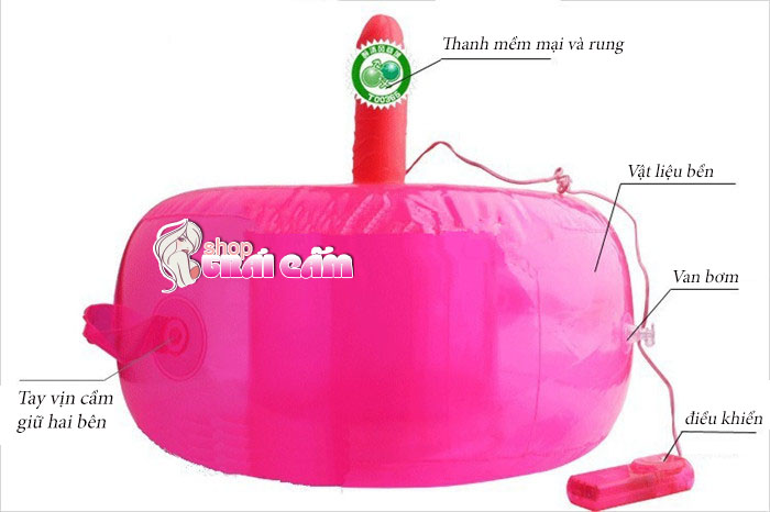 Cận cảnh chất liệu silicon mềm mại của sản phẩm dương vật nhún nhảy DC05A