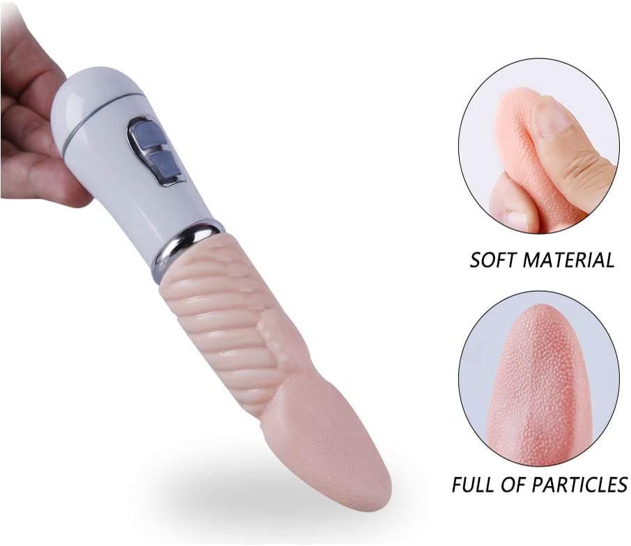 Cận cảnh chất liệu silicone an toàn của máy lưỡi rung massage DC22H