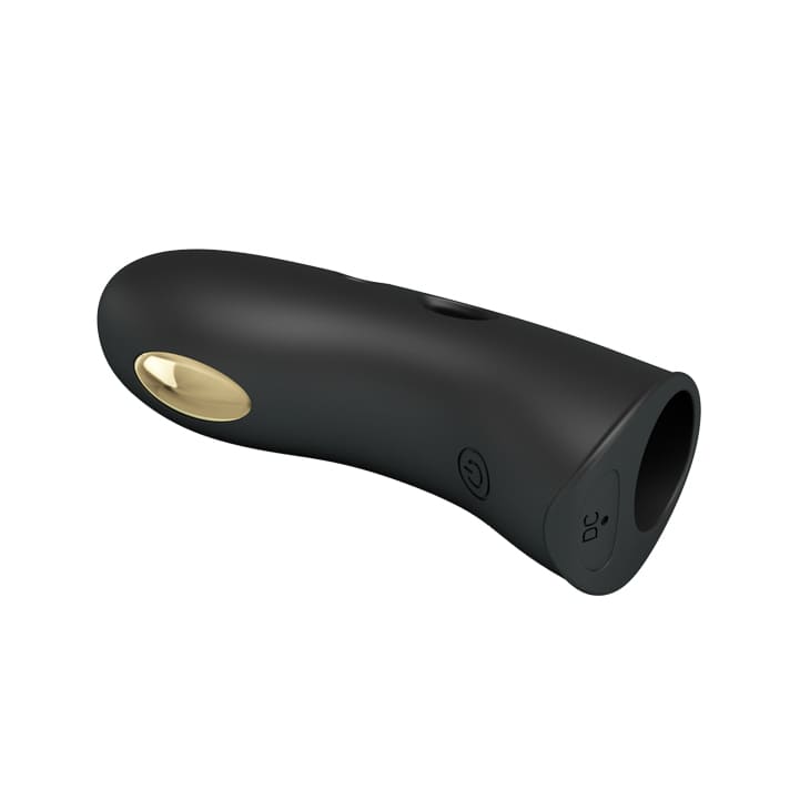 Ảnh so sánh kích thước ngón tay rung DC10P với bàn tay người