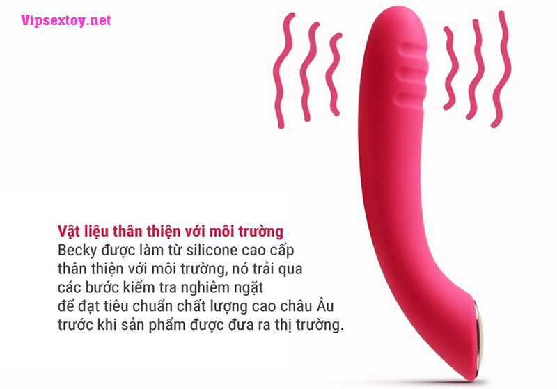 H&igrave;nh ảnh m&ocirc; tả k&iacute;ch thước thực tế m&aacute;y m&aacute;t xa điểm G Svakom Becky