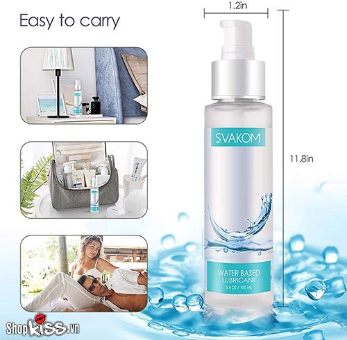Ảnh cận cảnh bao bì và tem nhãn gel bôi trơn Svakom Feel Lubricant G30
