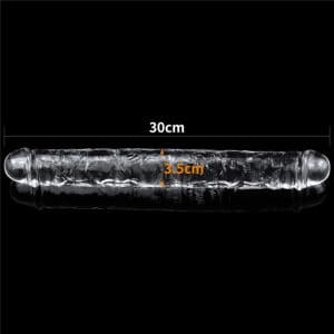 Cận cảnh chất liệu silicon trong suốt cao cấp của dương vật 2 đầu DC79N