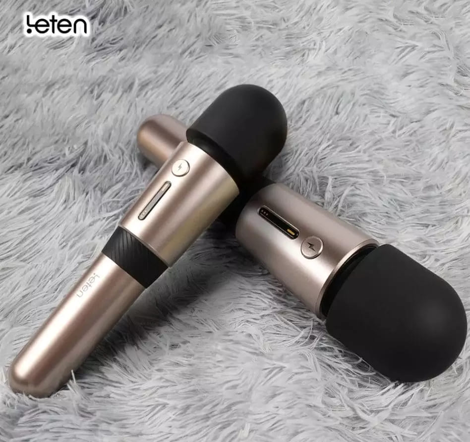 Cận cảnh phần đầu sưởi ấm của chày rung cao cấp tỏa nhiệt Leten AV11B