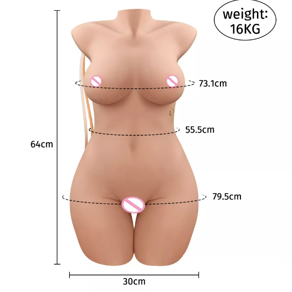 Ảnh tổng thể sản phẩm búp bê bán thân cỡ lớn 3D