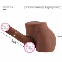Mông Silicon Gắn Dương Vật 18x4,4cm – Trải Nghiệm Thật Như Ngoài Đời (DV36C)